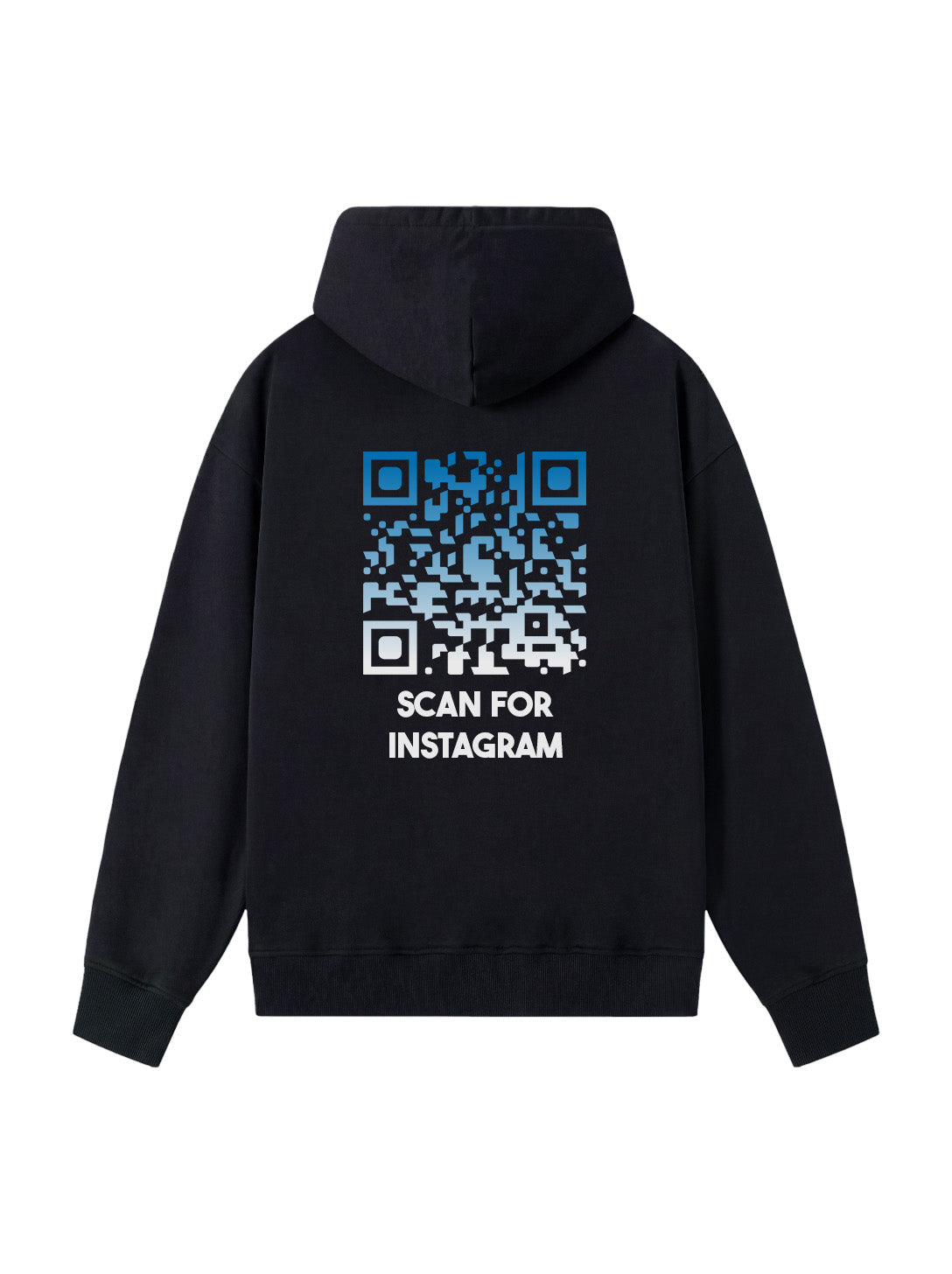 QR-Code Zip Hoodie Unisex - Scan For Instagram - NIGHTFALL