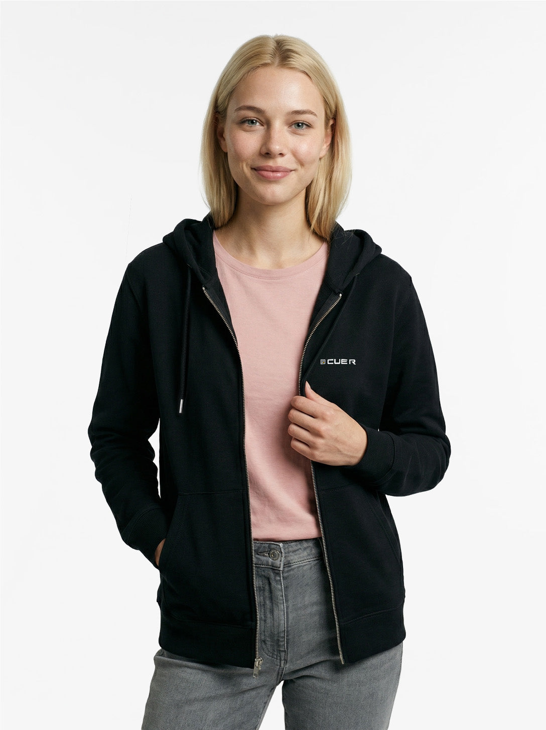QR Code Zip Hoodie Unisex - NIGHTFALL