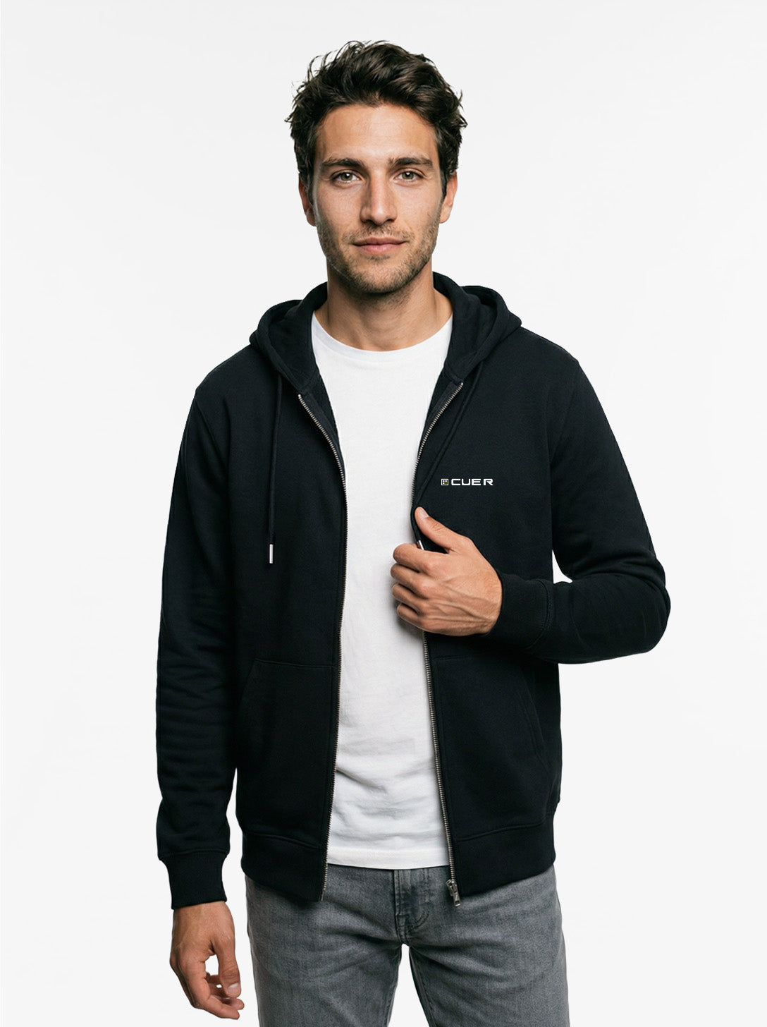 QR Code Zip Hoodie Unisex - NIGHTFALL