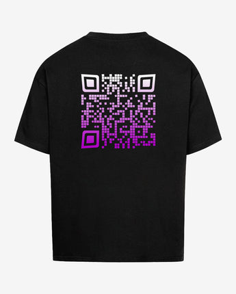 CYBERPUNK Oversized QR Code T-Shirt Unisex