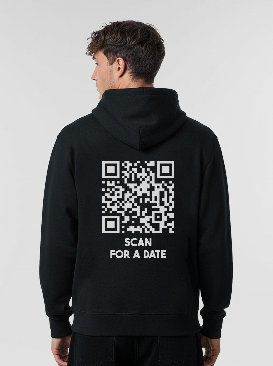 QR Code Hoodie Unisex - Scan For A Date - CLASSIC