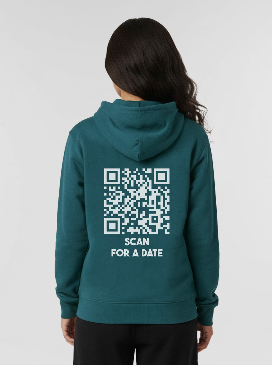 QR Code Hoodie Unisex - Scan For A Date - CLASSIC