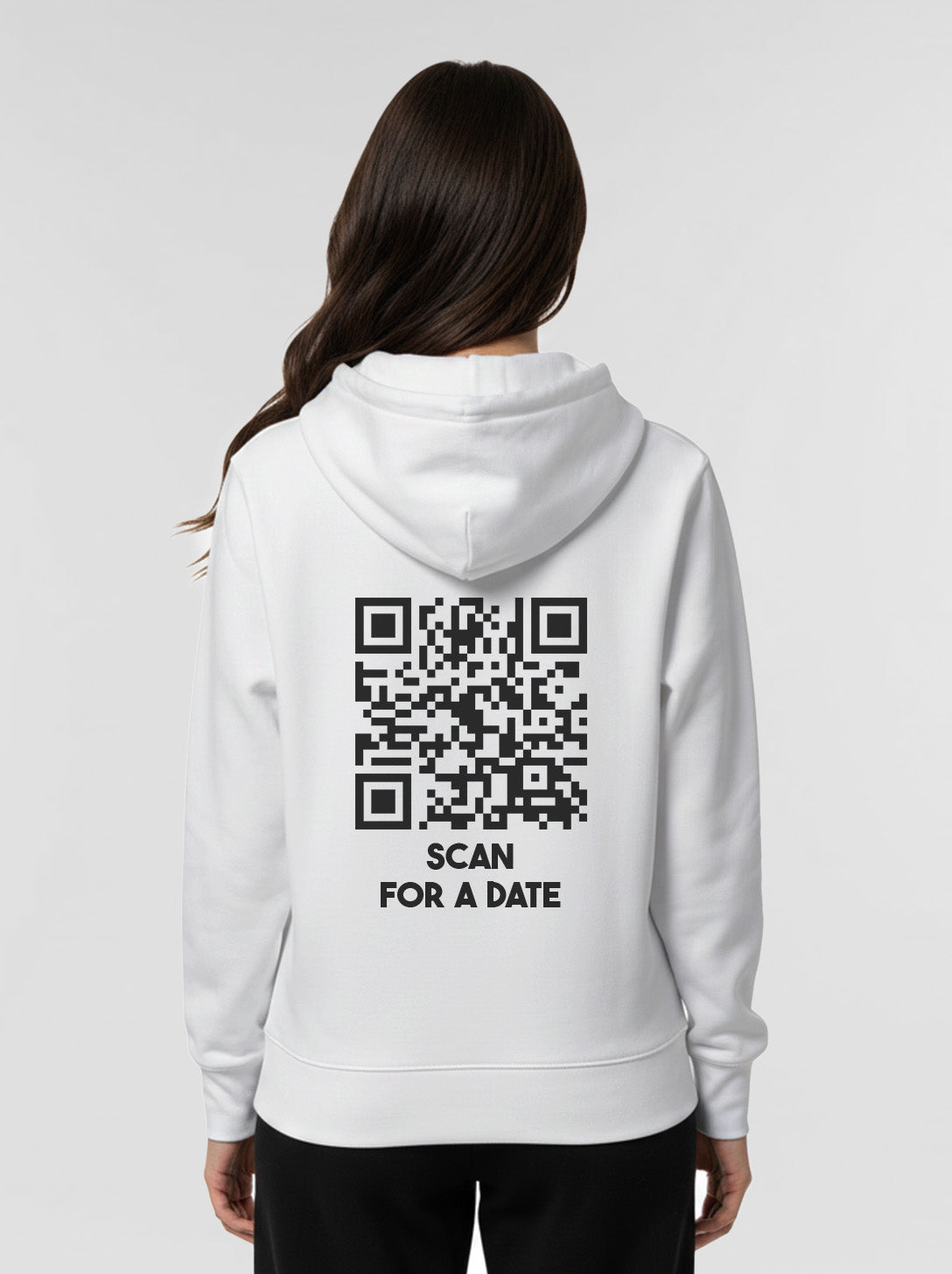 Sweat à capuche QR code unisexe - Scan For A Date - CLASSIC