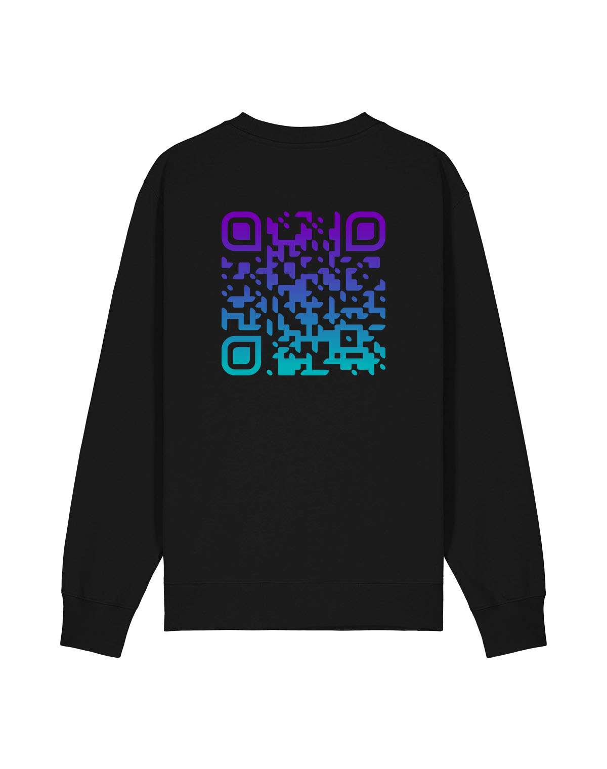 qr code sweatshirt black unisex newkid