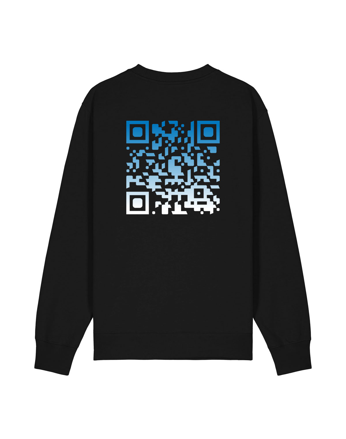 qr code sweatshirt black unisex nightfall