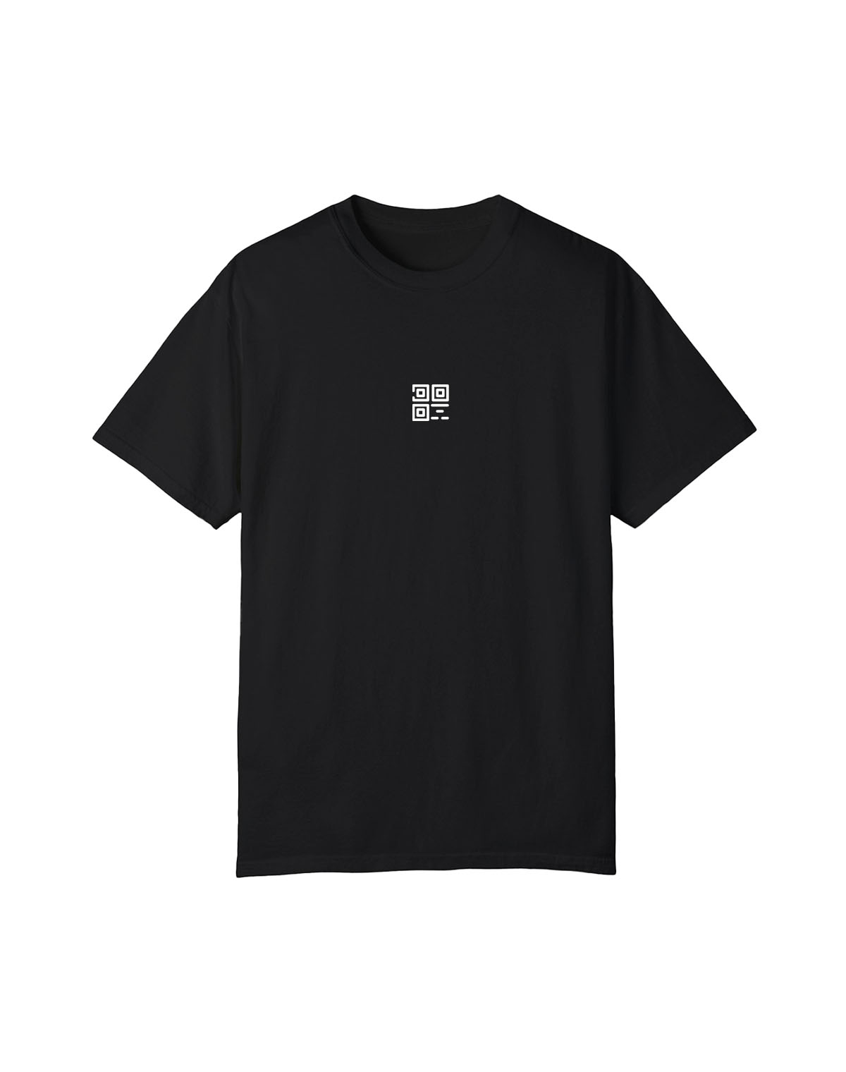 qr code t-shirt black front