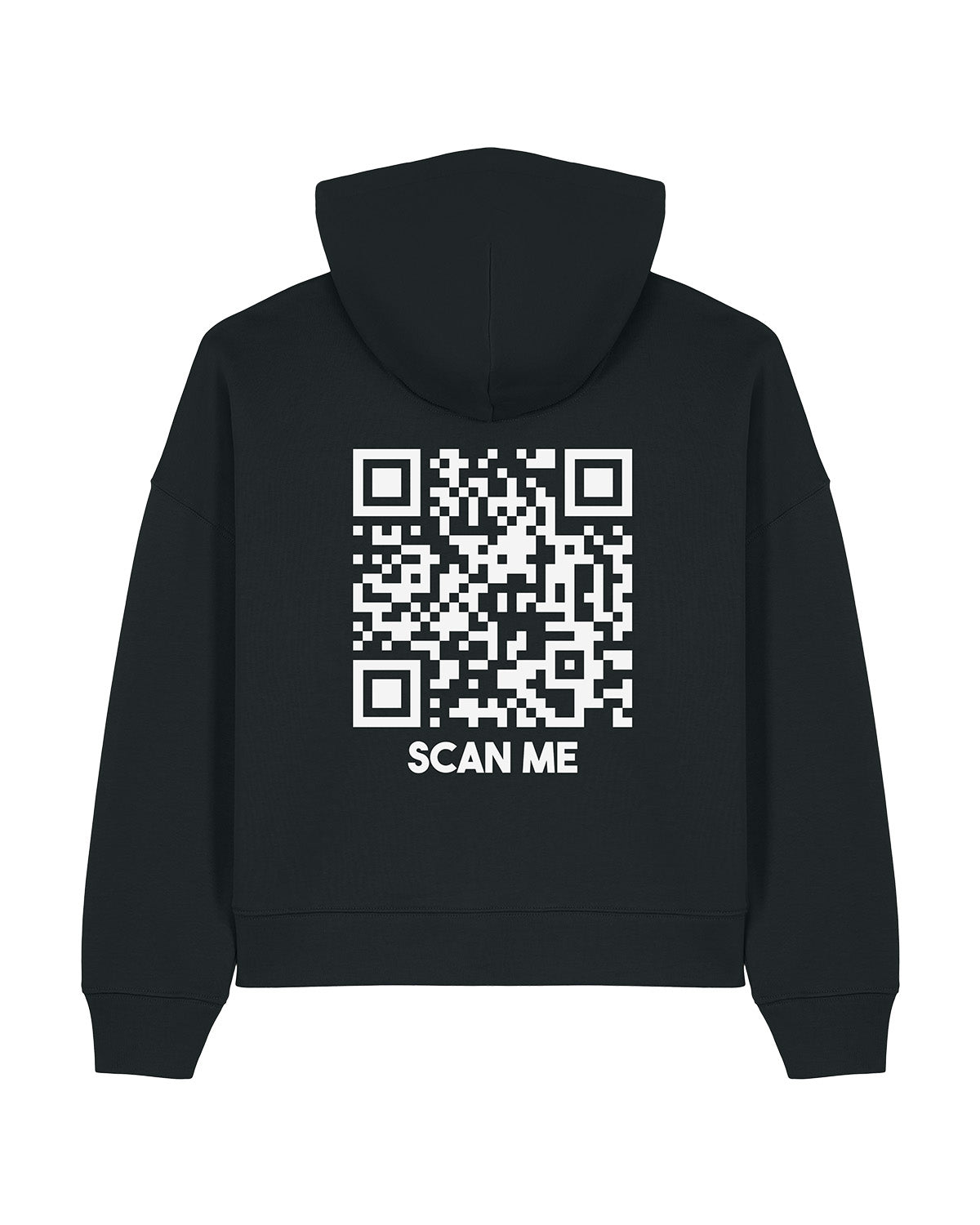 qr code women hoodie unisex black classic scan me