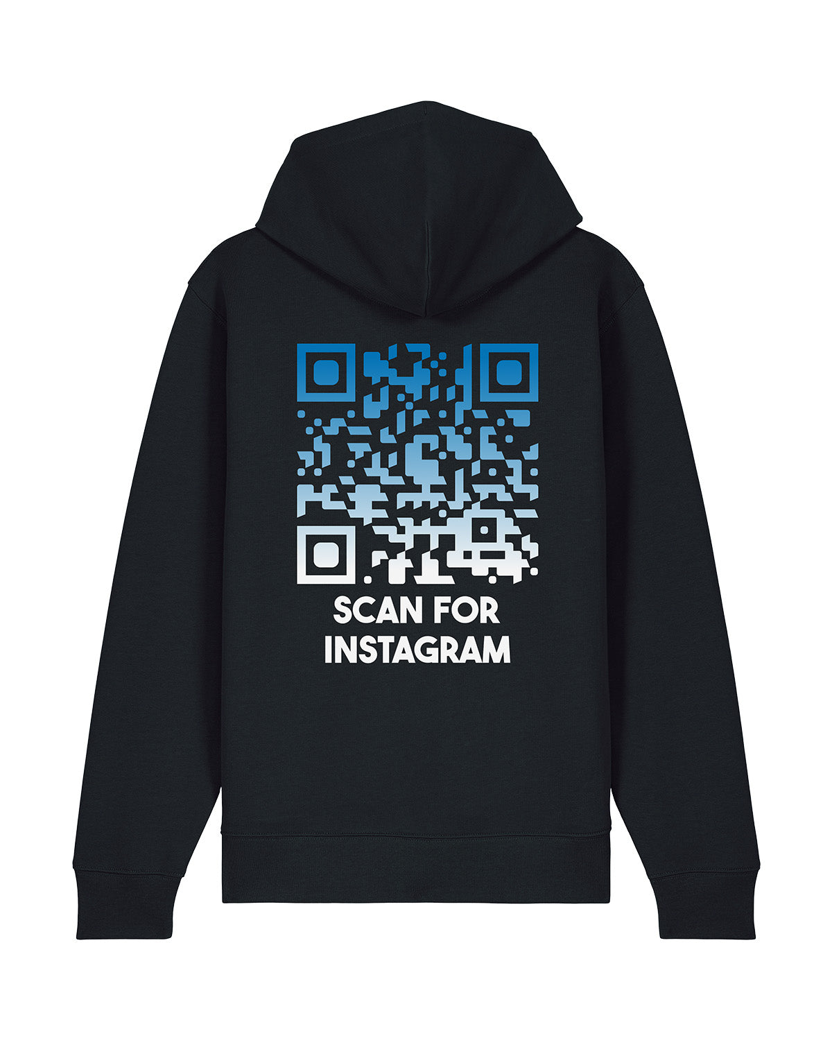 QR Code Zip Hoodie Unisex - Scan For Instagram - NIGHTFALL