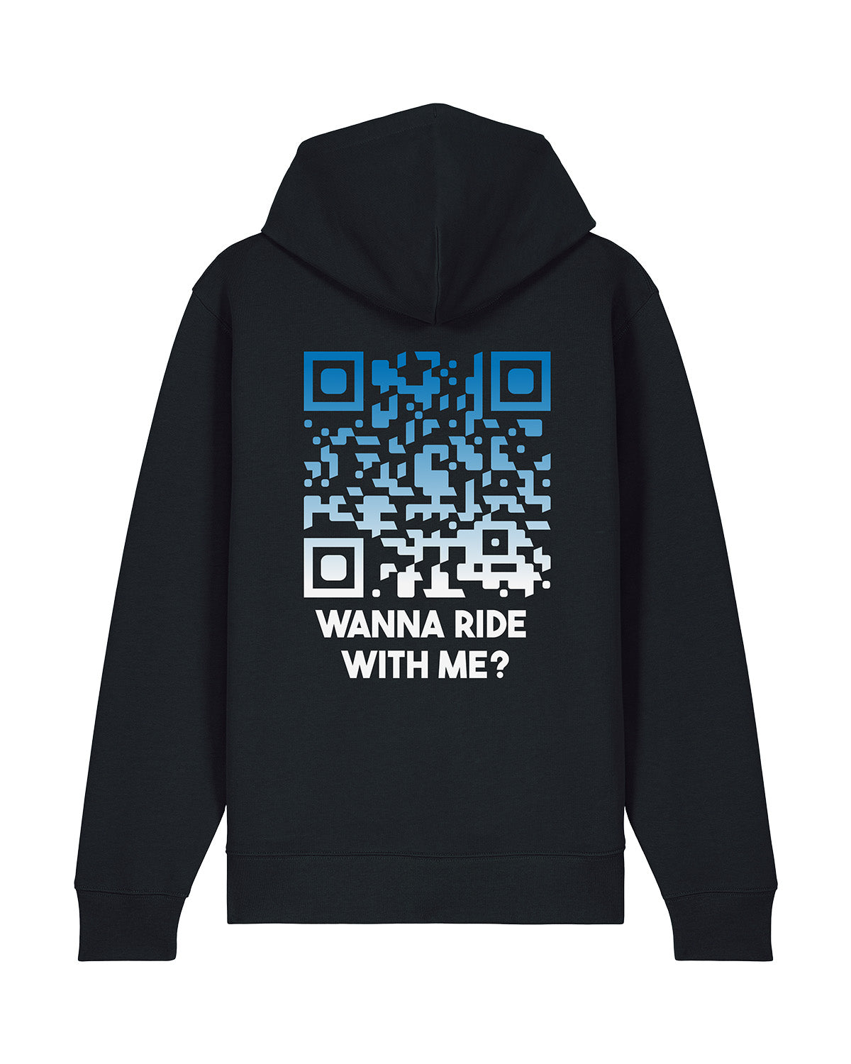 QR-Code Zip Hoodie Unisex - Wanna Ride With Me? - NIGHTFALL