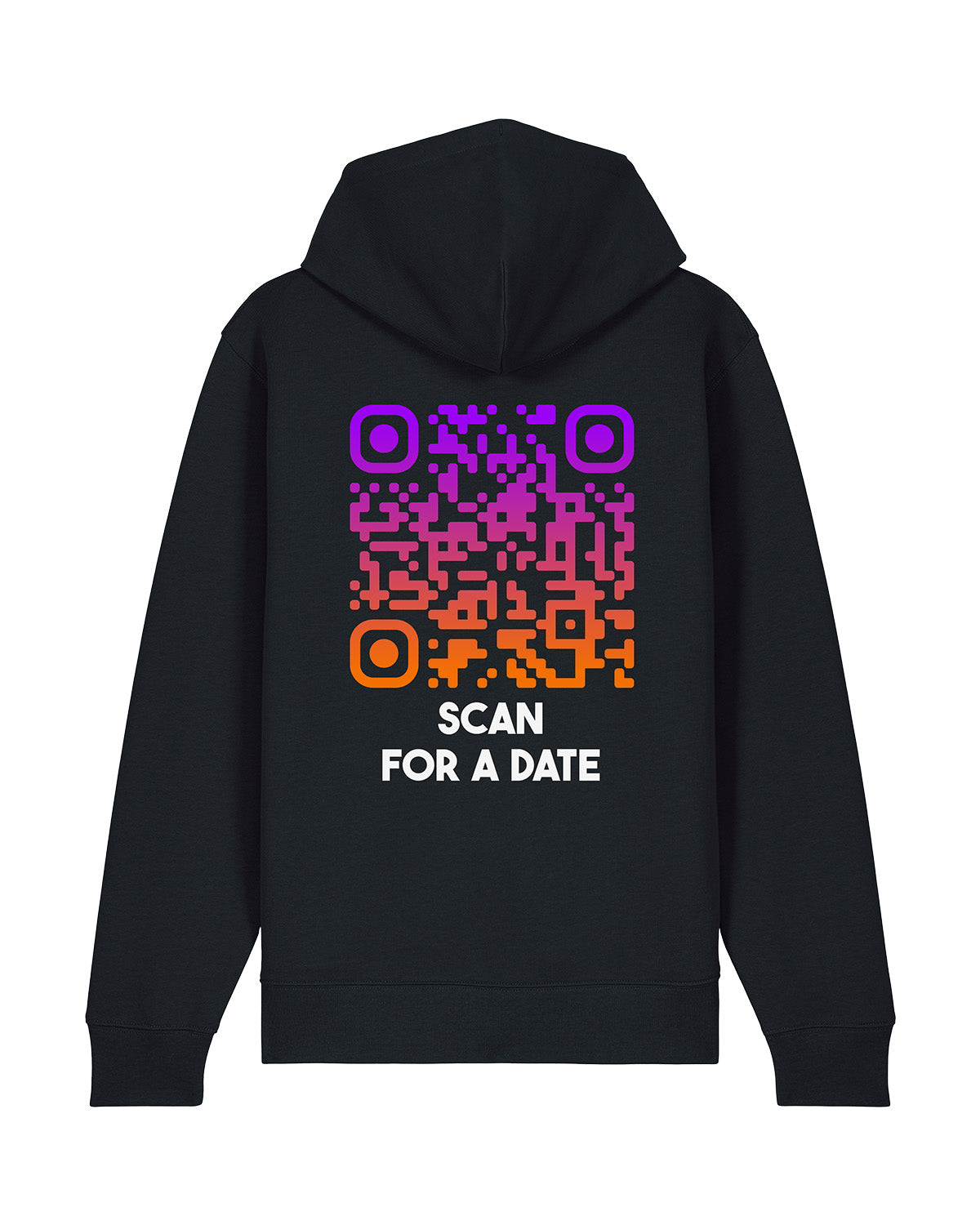 QR-Code Zip Hoodie Unisex - Scan For A Date - SUNSET
