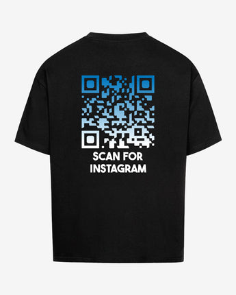 Scan For Instagram NIGHTFALL Oversized QR Code T-Shirt Unisex
