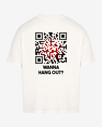 Wanna Hang Out? BLACKSMITH Oversized QR Code T-Shirt Unisex