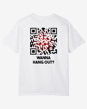 Wanna Hang Out? BLACKSMITH QR Code T-Shirt Unisex