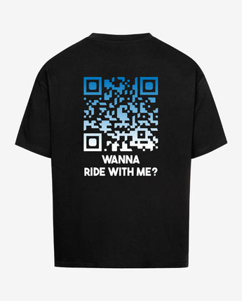 Wanna Ride With Me? NIGHTFALL Oversized QR Code T-Shirt Unisex